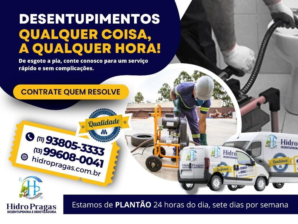 Desentupidora no Litoral 24 Horas