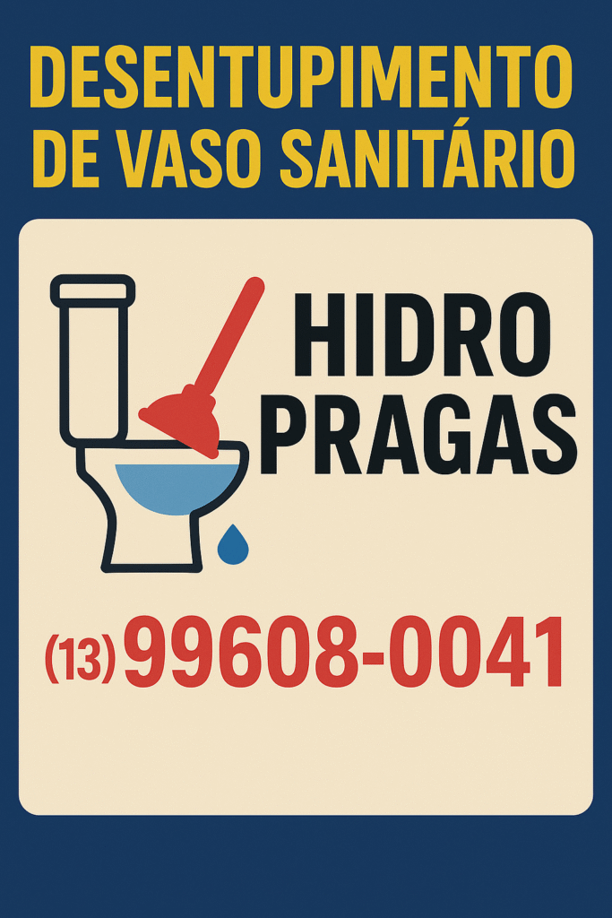 desentupimento de vaso sanitario