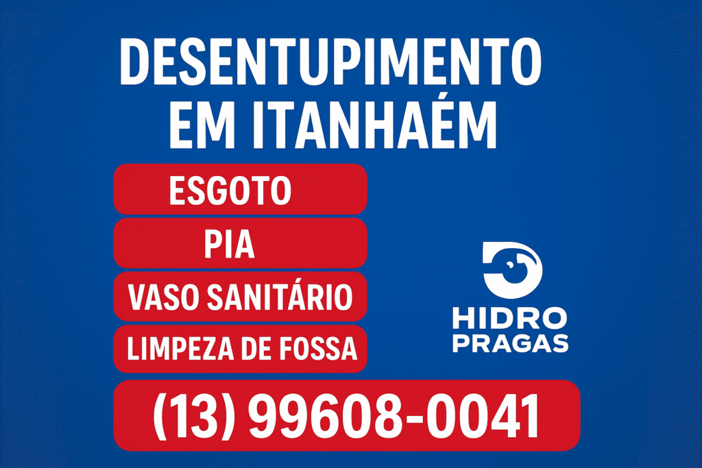 visita tecnica desentupimento em itanhaem 24 horas