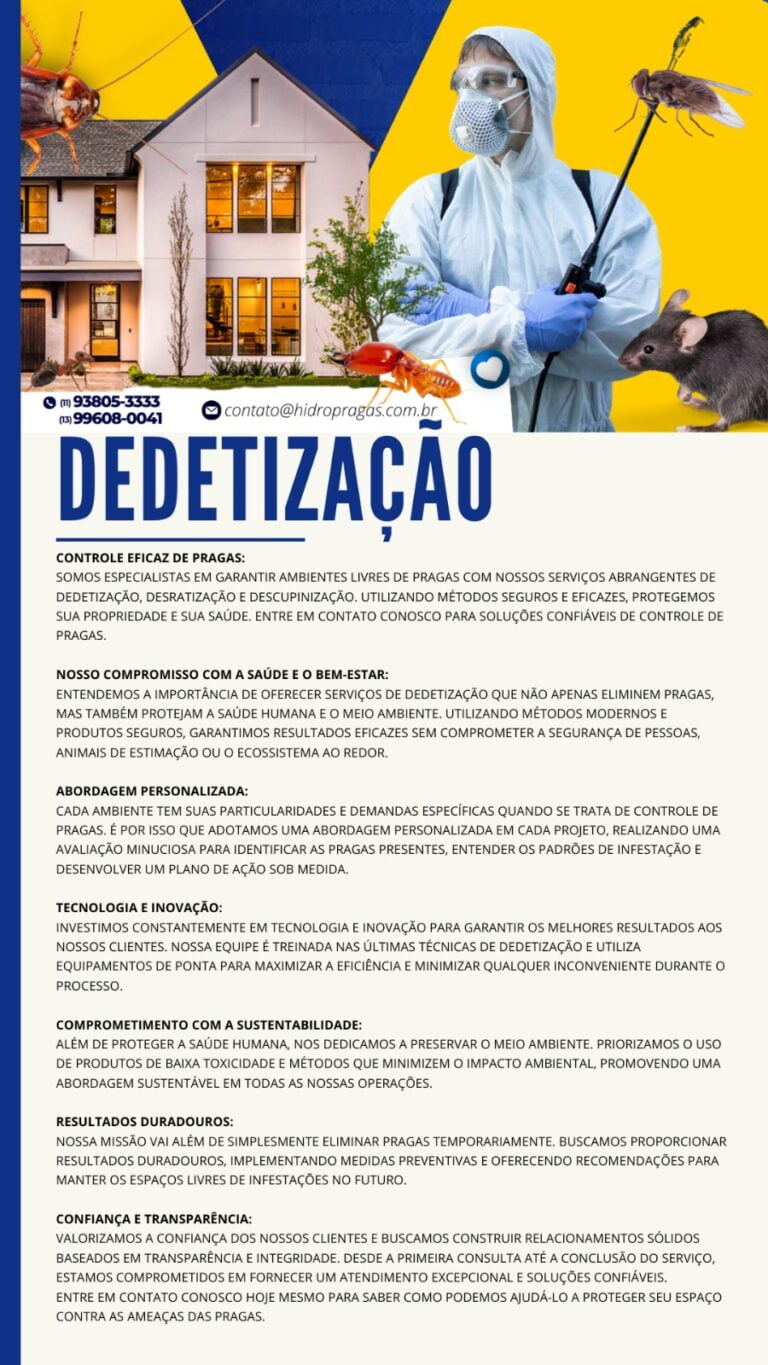 HIDRO PRAGAS DEDETIZACAO
