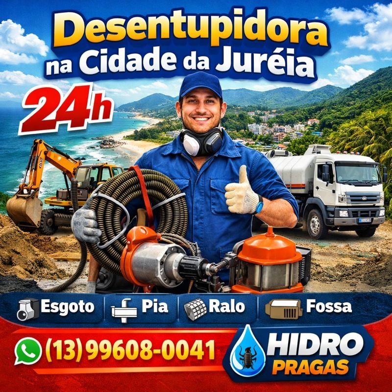 desentupidora na cidade da jureia 24h