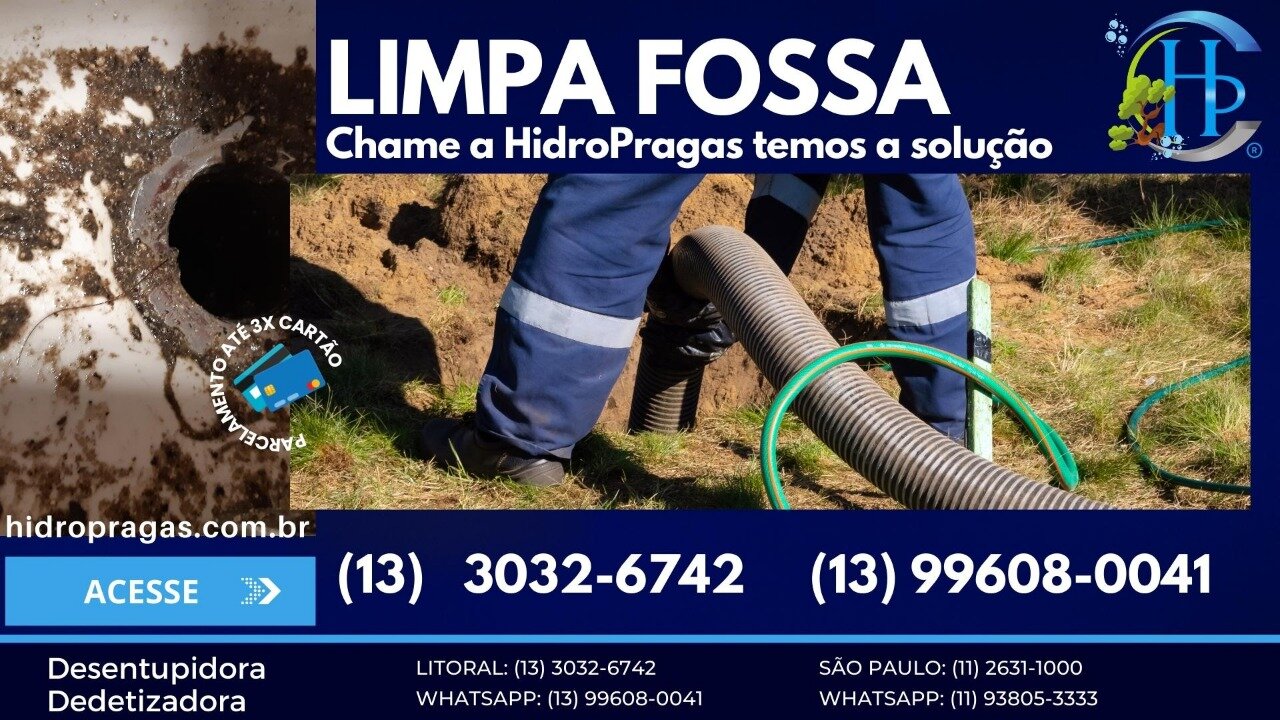 No momento, você está visualizando Limpa Fossa na Praia Grande – Entre em contato pelo WhatsApp (13) 99608-0041 e solicite sua limpeza de fossa com a Hidro Pragas. Atendimento imediato!
