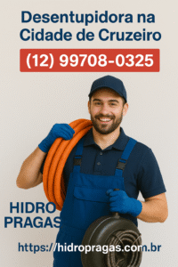 Leia mais sobre o artigo Desentupidora na Cidade de Cruzeiro 24hs – Não perca tempo! Ligue agora para (12) 99708-0325 e fale com nossos atendentes. Estamos prontos para resolver qualquer entupimento na cidade de Cruzeiro.