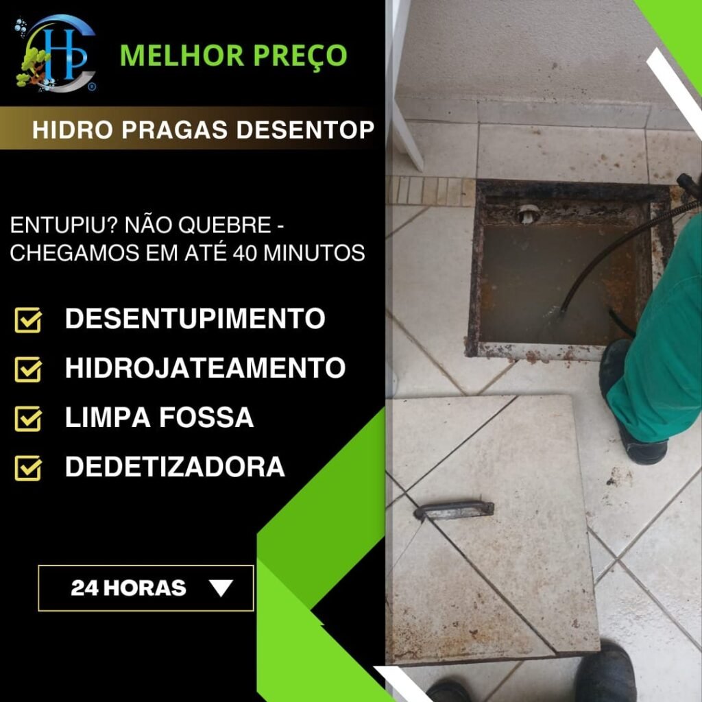 Desentupidora especializada para drenagem de área externa com bombeamento e desobstrução