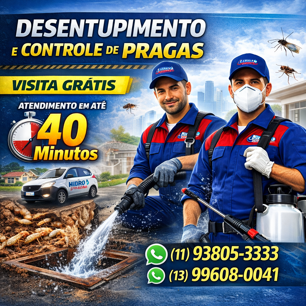 hidro pragas dedetizadora e desentupidora 24 horas